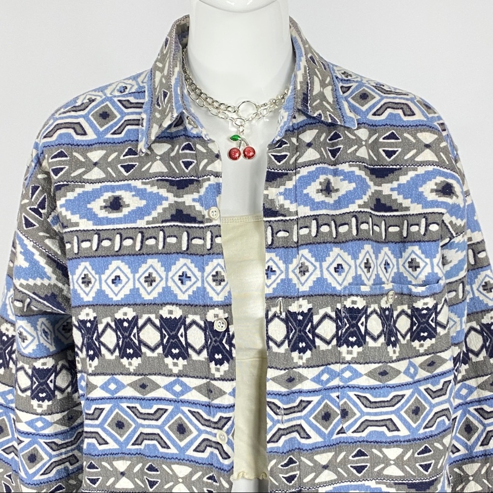 Vtg 90s geometric unisex oversized jacket